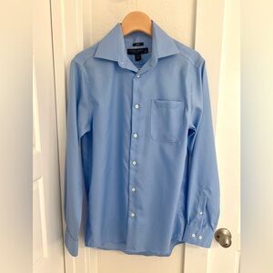 Pronto Uomo Slim Fit Non Iron Blue Dress Shirt, Size 15 32/33